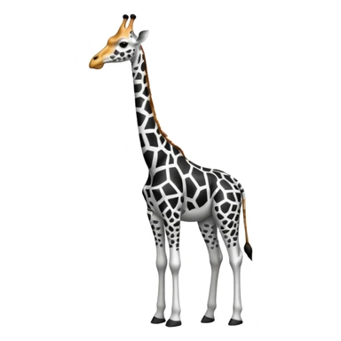 Girafe avec des trait noir et blanc minimaliste et soigné sticker