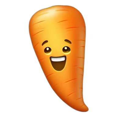 gold bright carrot with a stars sticker