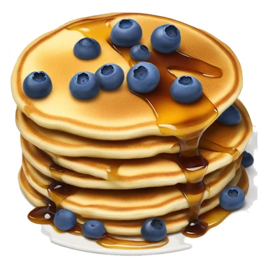 Blueberry pancakes with maple syrup sticker