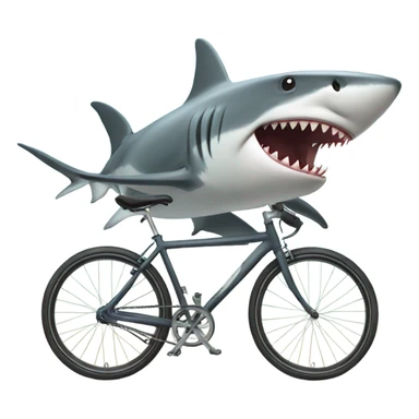 Sharks on bicycles sticker