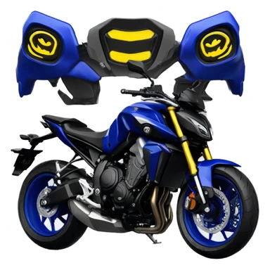 moto yamaha MT07 bleu sticker