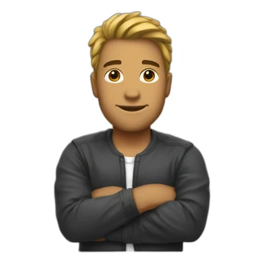 main en forme de J U L sticker