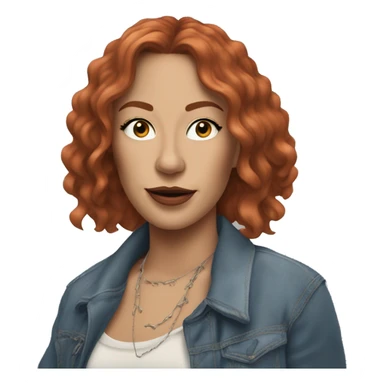 Chappell Roan, is an American singer and songwriter from Missouri. Working with collaborator Dan Nigro, the majority of her music is inspired by 1980s synth-pop red hair long sticker