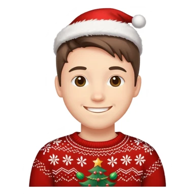 Chat avec un pull de Noël sticker