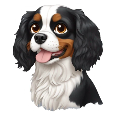 A dog cavalier king charles sticker