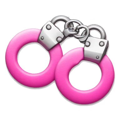 fuzzy pink handcuffs sticker