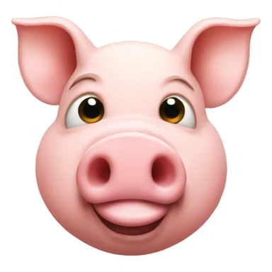A pig with an ant sticker