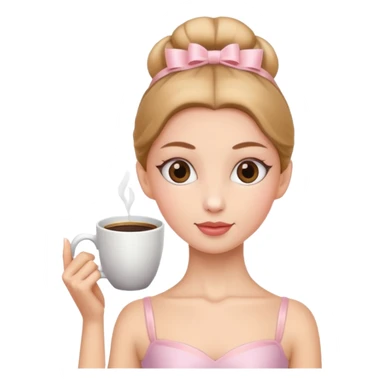 Bailarina con cabeza de taza de café  sticker