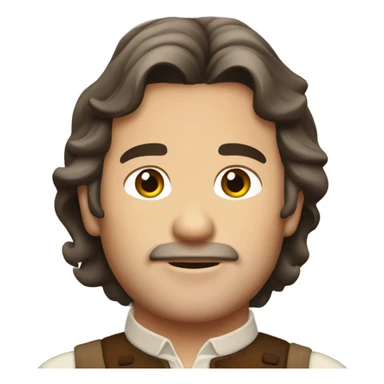 charles Ingalls brown hair sticker