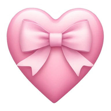 Light pink heart with a bow sticker