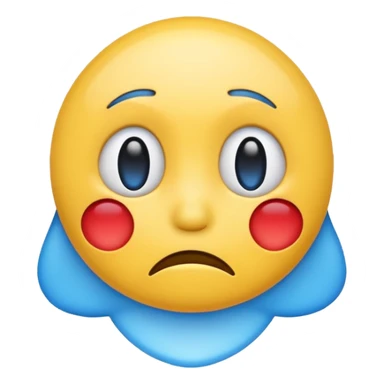 Sad emoji behind Happy emoji  sticker