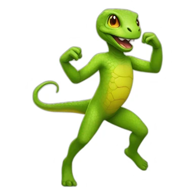 happy-humanoid-reptilian-dancing sticker