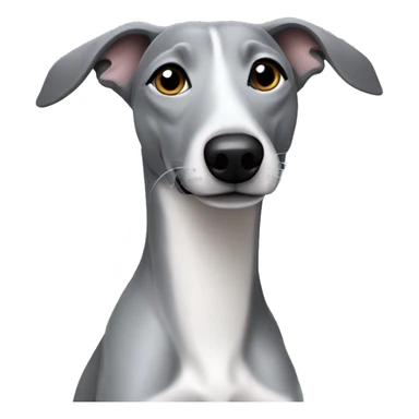 all grey whippet sticker