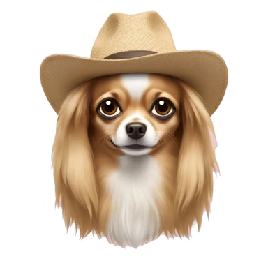 Chihuahua long hair in a hat sticker