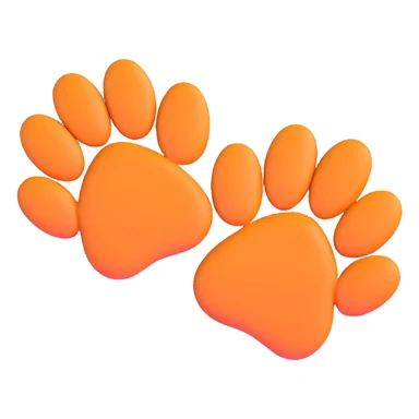 two puppy paws sticker