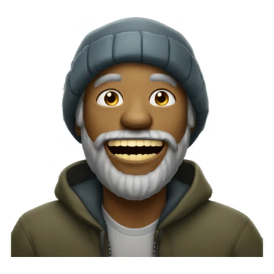 homeless man with golden teeth sticker