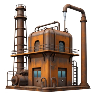 oil pumping station steel  sticker