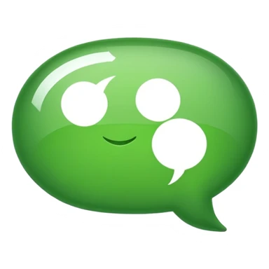 green speech bubble emoji containing checkmark emoji sticker