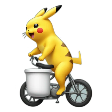 ToiletPikachu on the bike sticker