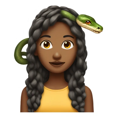nice girl with a snake on the head sticker