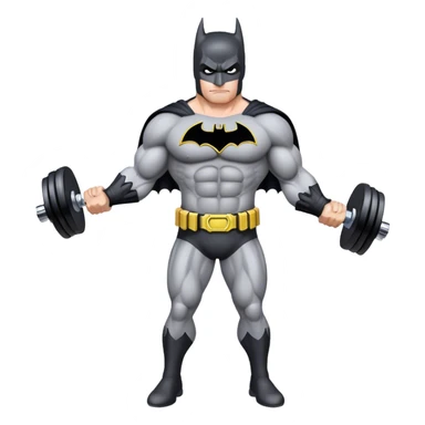 Batman with dumbell sticker