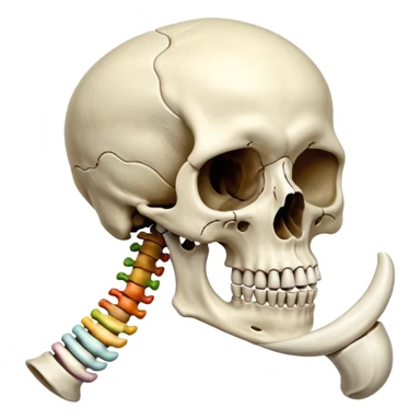 skull ribs humerus carpals femur tarsals  sticker