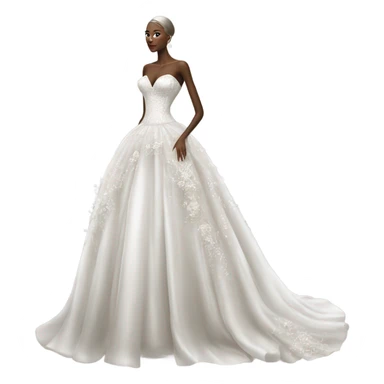 Hyper Realistic detailed high fashion Wedding dress displays sticker