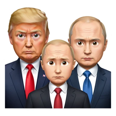 Trump Zelensky Putin war sticker