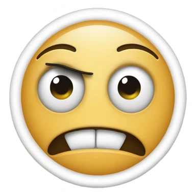 Circle face with one eye twitching  sticker