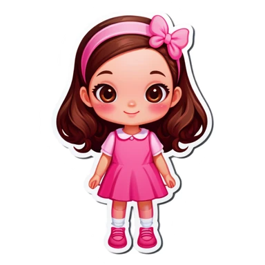 pink girl sticker