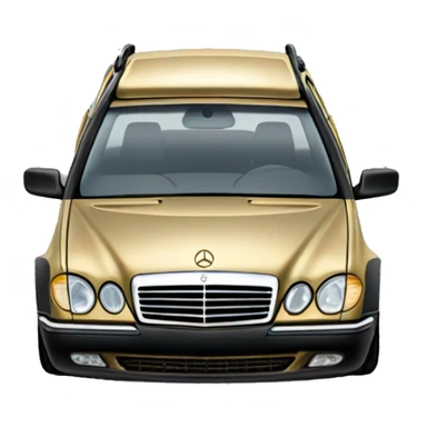 2001 Mercedes e320 wagon gold car sticker