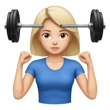girl working out arms with a shirt on  sticker