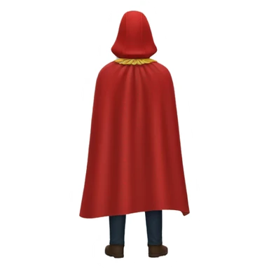 red hero cape back view sticker