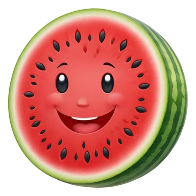 Una fetta di anguria con il sorriso sticker
