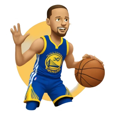 steph curry shooting basketball sticker
