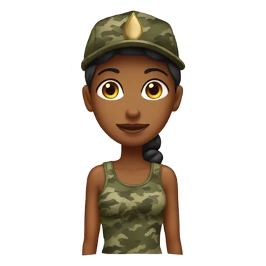 Camo hat princess sticker