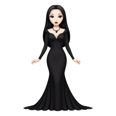 Morticia Addams sexy sticker