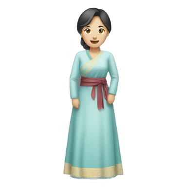 kazakh woman from head to waist sticker