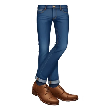 jeans and brown shoes sticker
