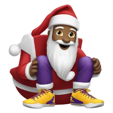 Santa delivering Kobe 5 shoes sticker