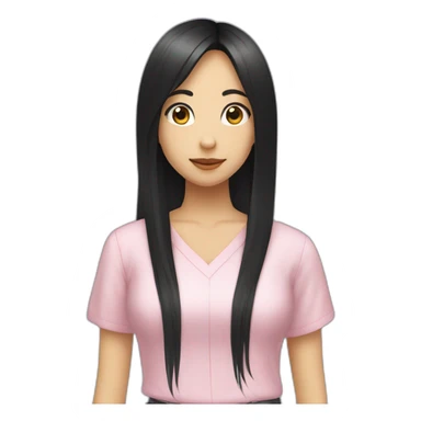 Sudo Maimi（Girl・Long hair・Black Hair） sticker