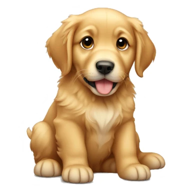 puppy golden retriever  sticker