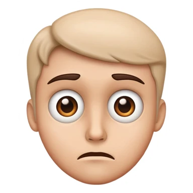 Face looking very paranoid sticker