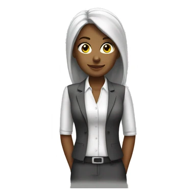 HR girl white compensation and benefit  sticker