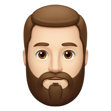 man with very long straight hair and beard no mustache sticker