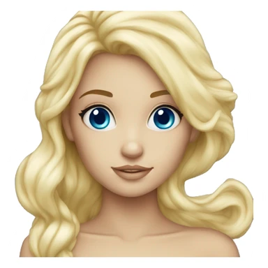 Mermaid blonde  and blue eyes sticker