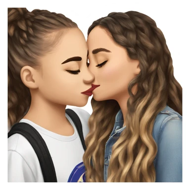 Sabrina Carpenter kissing Jenna Ortega sticker