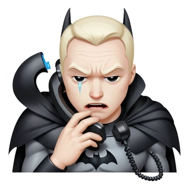 Batman crying on phone sticker