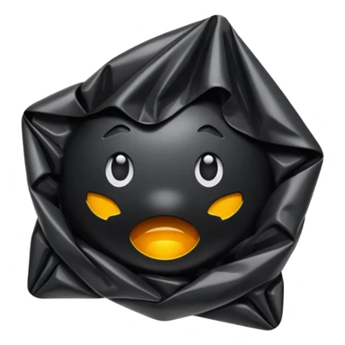 Black pollythene sticker