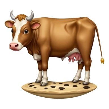 saturn planet with human feet with cow head sticker